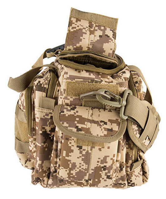 Lancer Tactical 1000D Polyester Small Range Molle Bag, Desert Digital