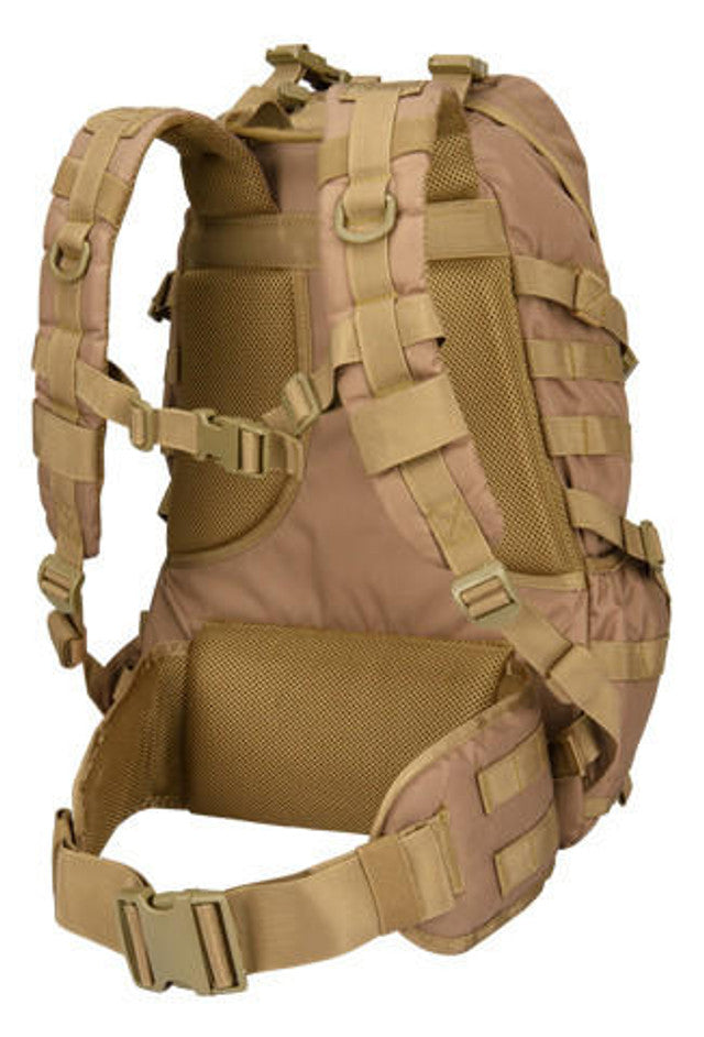 Lancer Tactical 600D Nylon EDC Fast Molle Backpack, Khaki