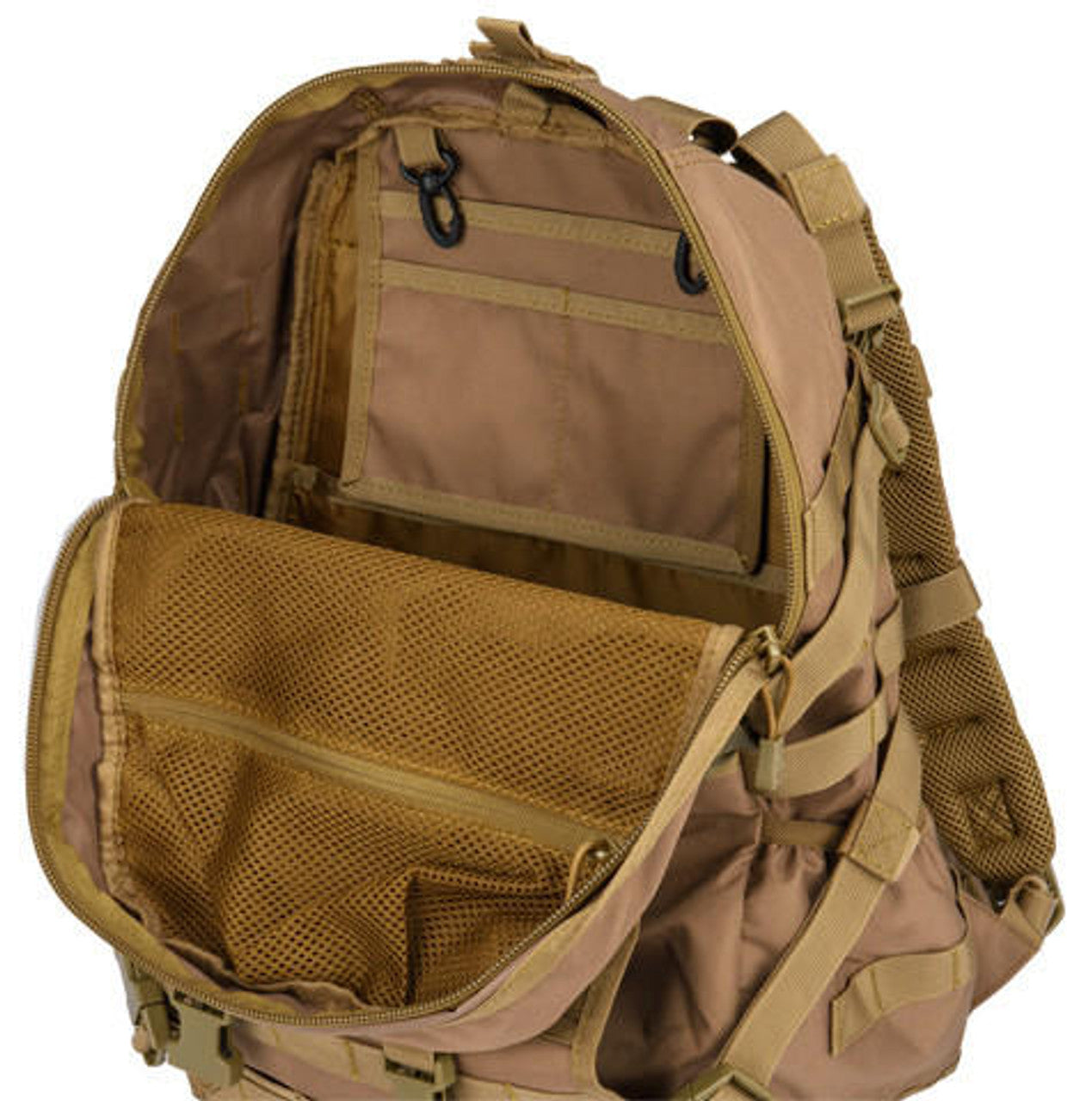 Lancer Tactical 600D Nylon EDC Fast Molle Backpack, Khaki