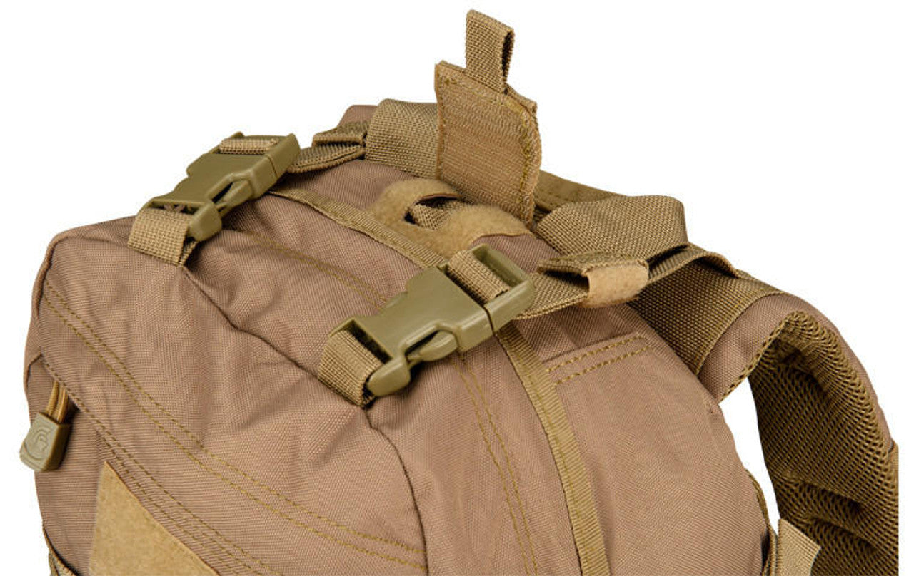 Lancer Tactical 600D Nylon EDC Fast Molle Backpack, Khaki