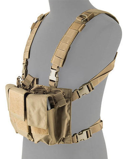 Lancer Tactical Adaptive Multi-Purpose Slim Chest Rig, Tan