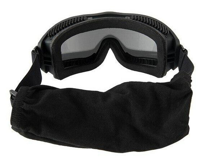 Lancer Tactical AERO Series Dual Pane Airsoft Goggles, Black w/ Smoked Lens