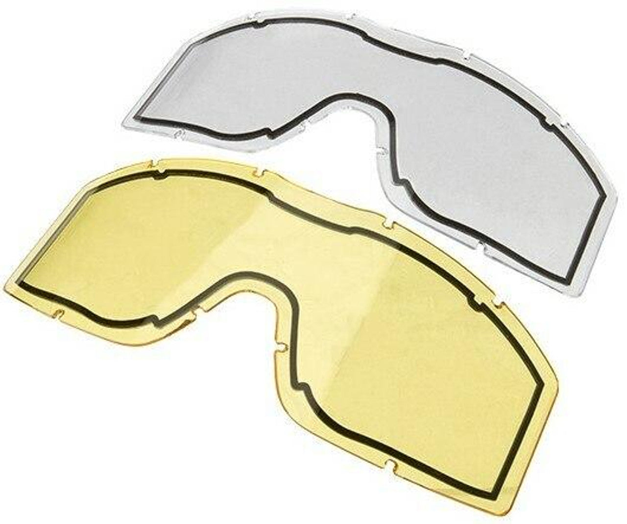Lancer Tactical AERO Series Dual Pane Airsoft Goggles, Green w/ Smoked, Yellow, & Clear Lens