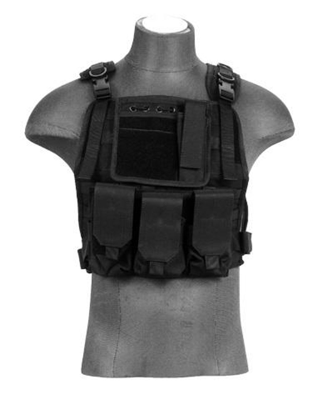 Lancer Tactical CA-301BN Molle Plate Carrier Vest, Black