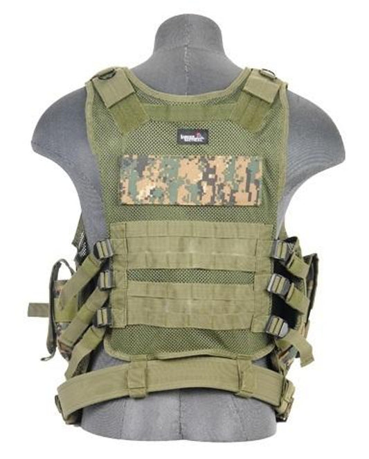 Lancer Tactical Cross Draw Tactical Vest, Digital MARPAT