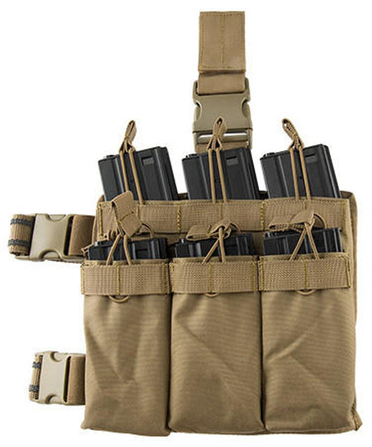 Lancer Tactical Drop Leg Six M4/M16 Magazine Panel, Tan