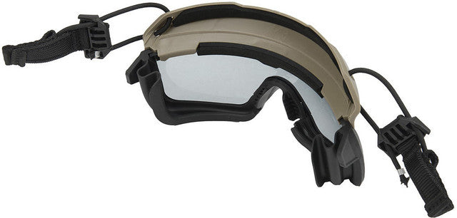 Lancer Tactical Helmet Safety Goggles, Smoke Lens, Foliage