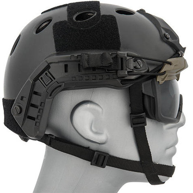 Lancer Tactical Helmet Safety Goggles, Smoke Lens, Foliage