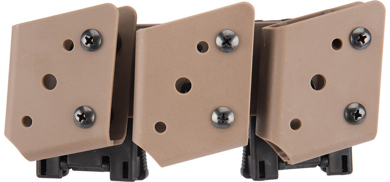 Lancer Tactical IPSC Open Class Competition Triple Magazine Pouch, Tan
