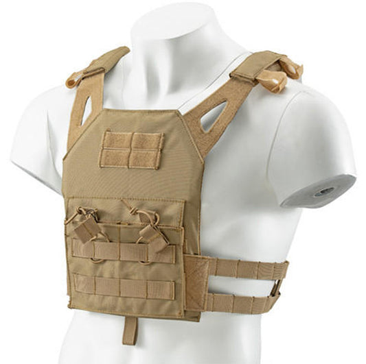 Lancer Tactical Kid's Tactical Vest w/ EVA Plates, Tan