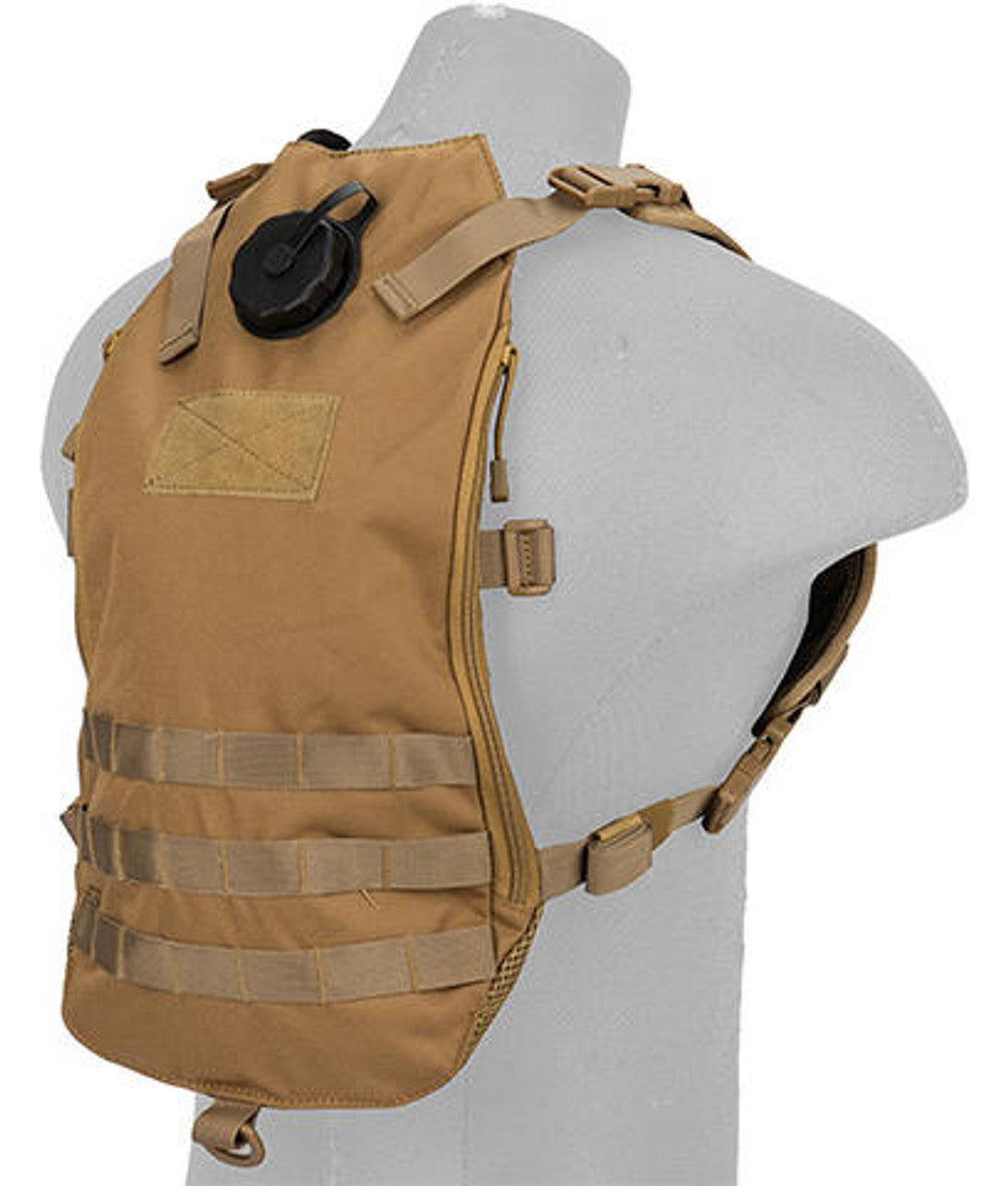 Lancer Tactical Lightweight Hydration Airsoft Pack, Tan