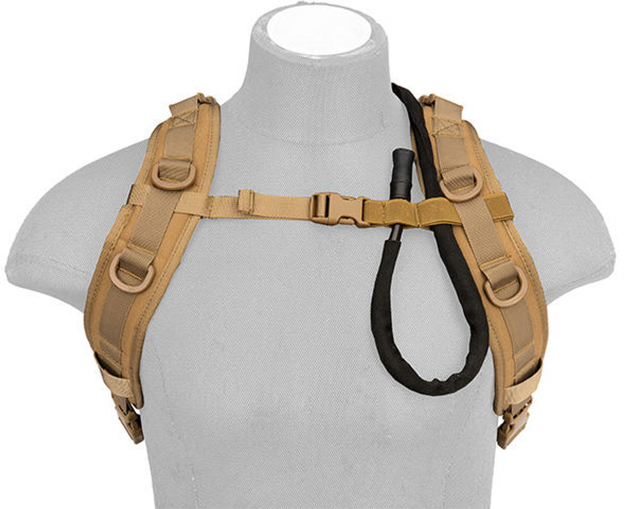 Lancer Tactical Lightweight Hydration Airsoft Pack, Tan