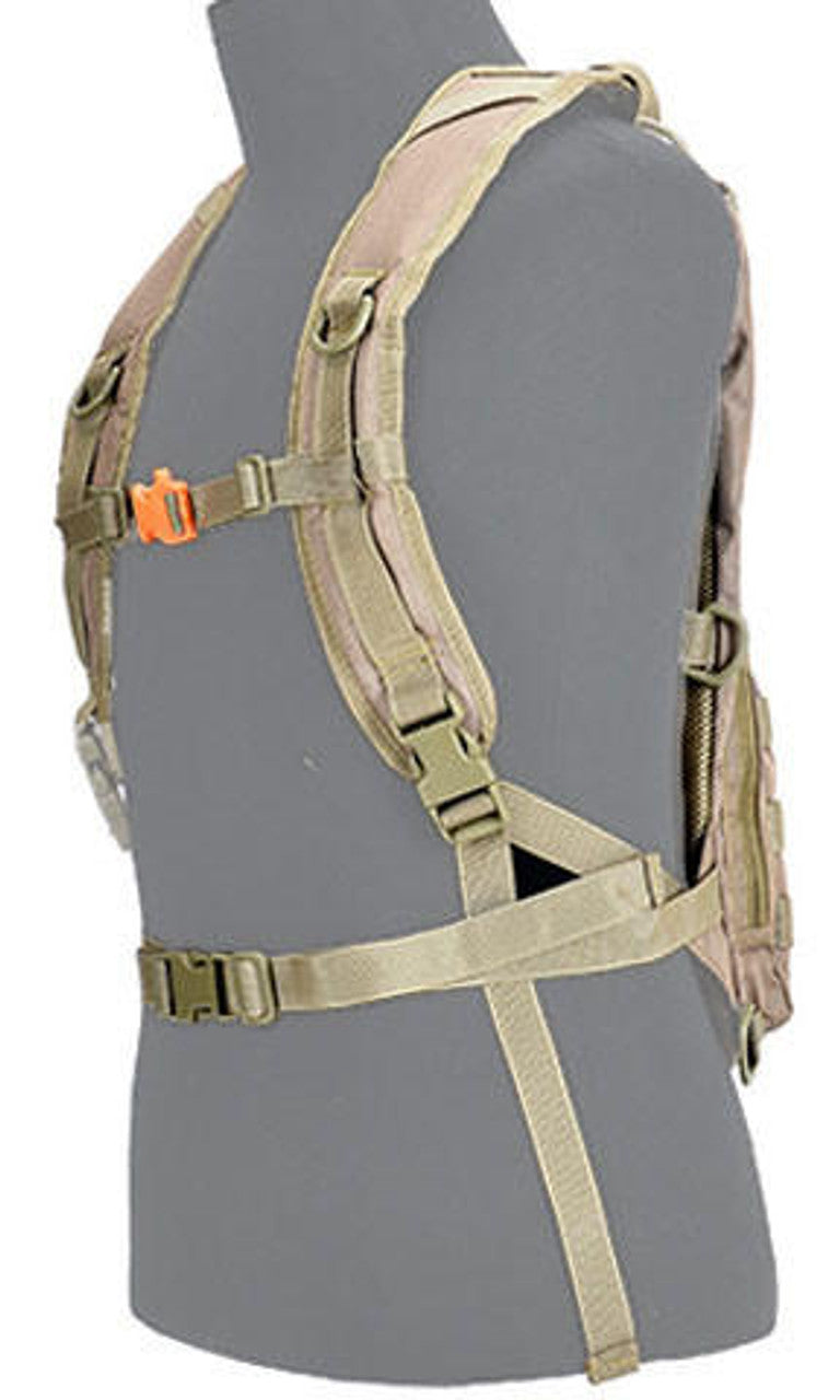 Lancer Tactical Lightweight Hydration Backpack, Coyote Brown