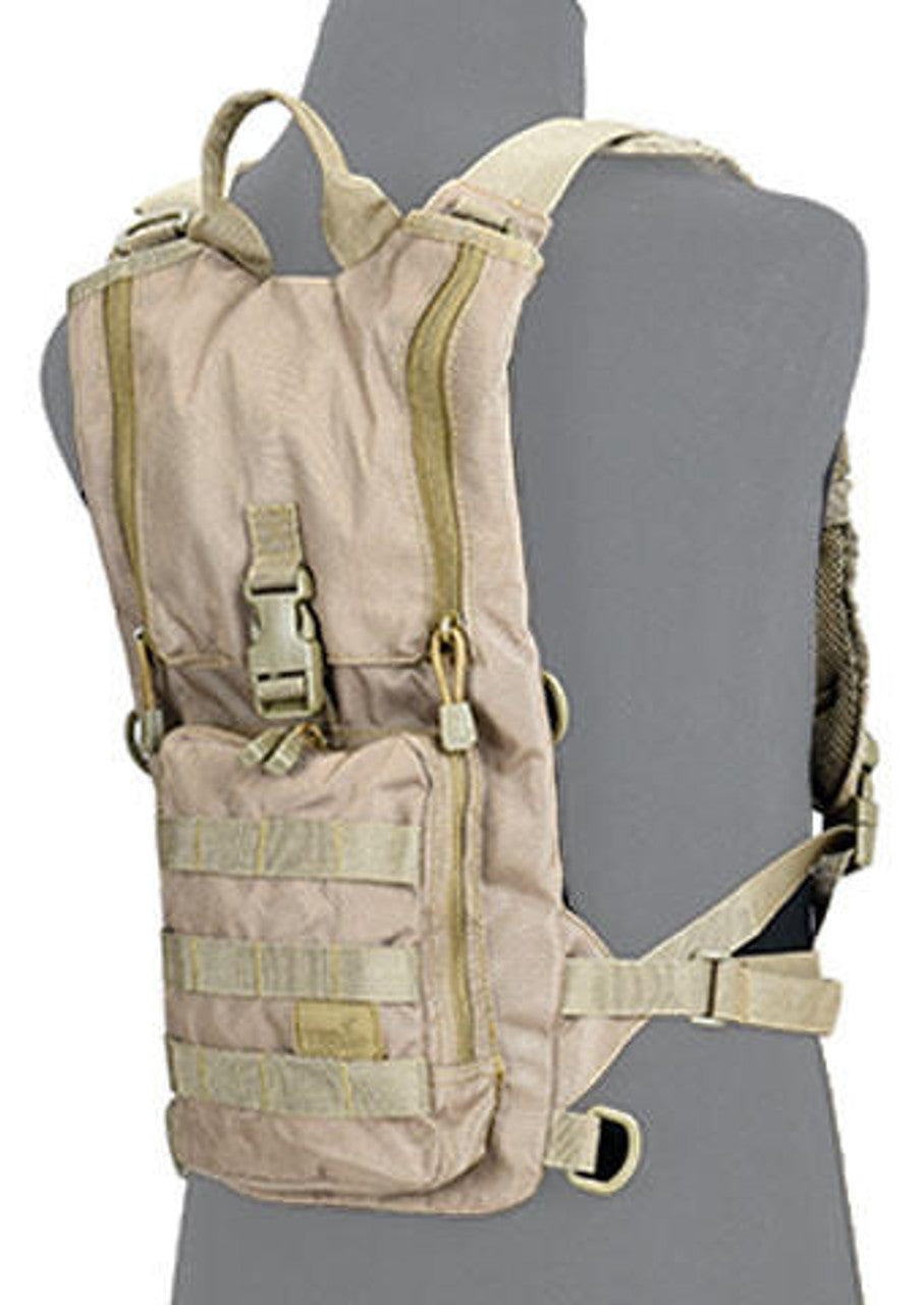 Lancer Tactical Lightweight Hydration Backpack, Coyote Brown