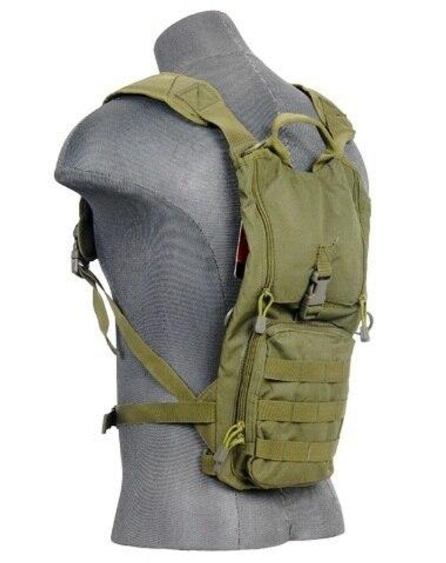 Lancer Tactical Lightweight Hydration Pack, OD Green