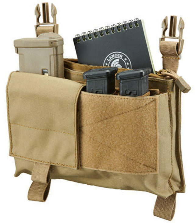 Lancer Tactical MK4 Fight Chassis Buckle Up Pouch Panel, Tan