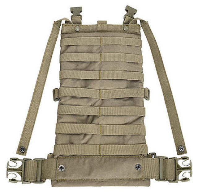 Lancer Tactical Modular Chest Rig PALS MOLLE Vest w/ Hydration Pack Slot, Camo