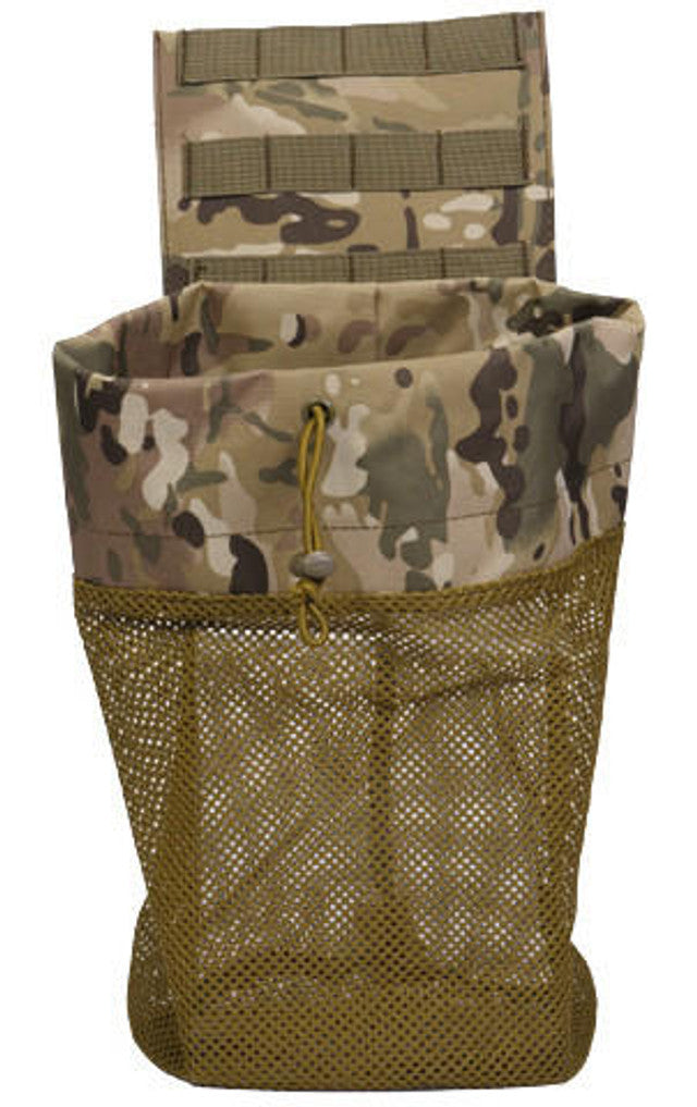 Lancer Tactical Molle Platform Fold-Away Netting Dump Pouch, Camo