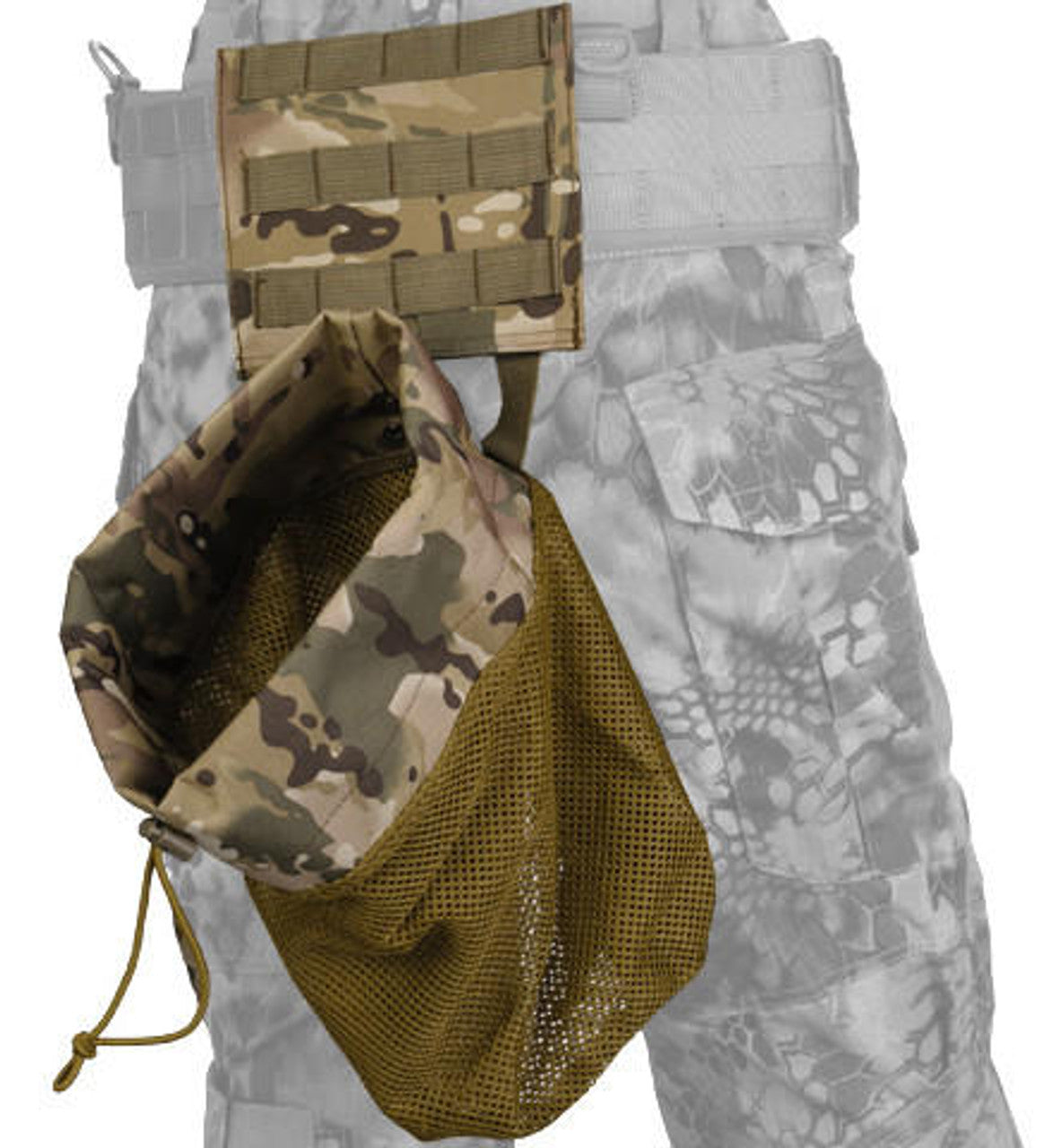 Lancer Tactical Molle Platform Fold-Away Netting Dump Pouch, Camo