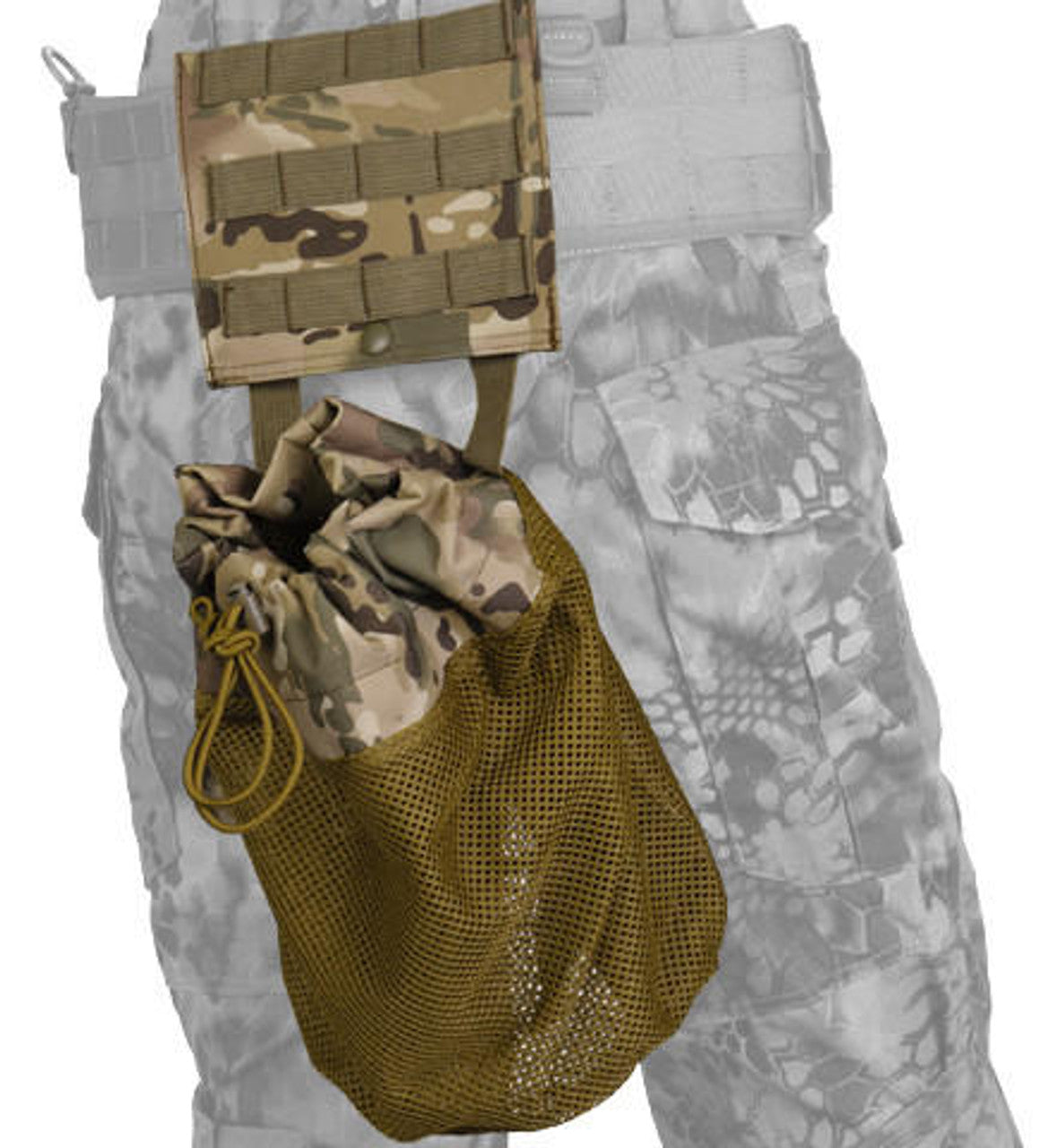 Lancer Tactical Molle Platform Fold-Away Netting Dump Pouch, Camo