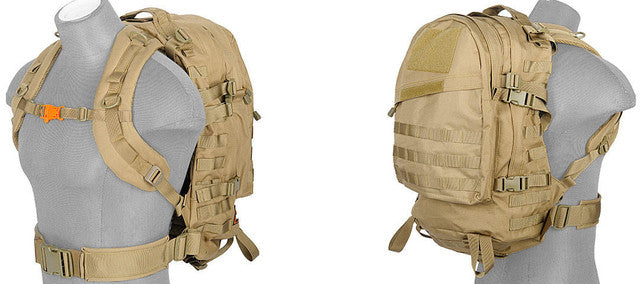 Lancer Tactical Nylon 3-Day Assault Pack, Tan