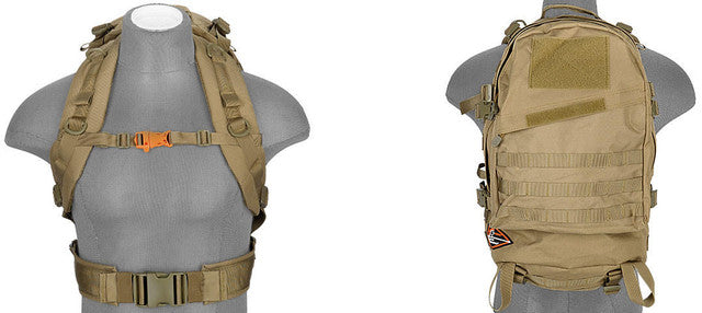 Lancer Tactical Nylon 3-Day Assault Pack, Tan