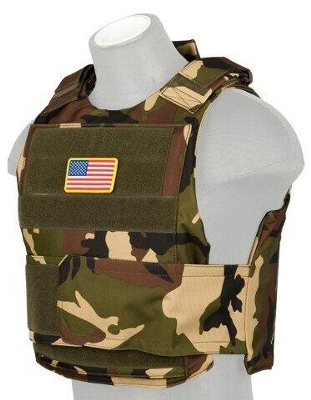 Lancer Tactical Nylon Body Armor Vest, Woodland