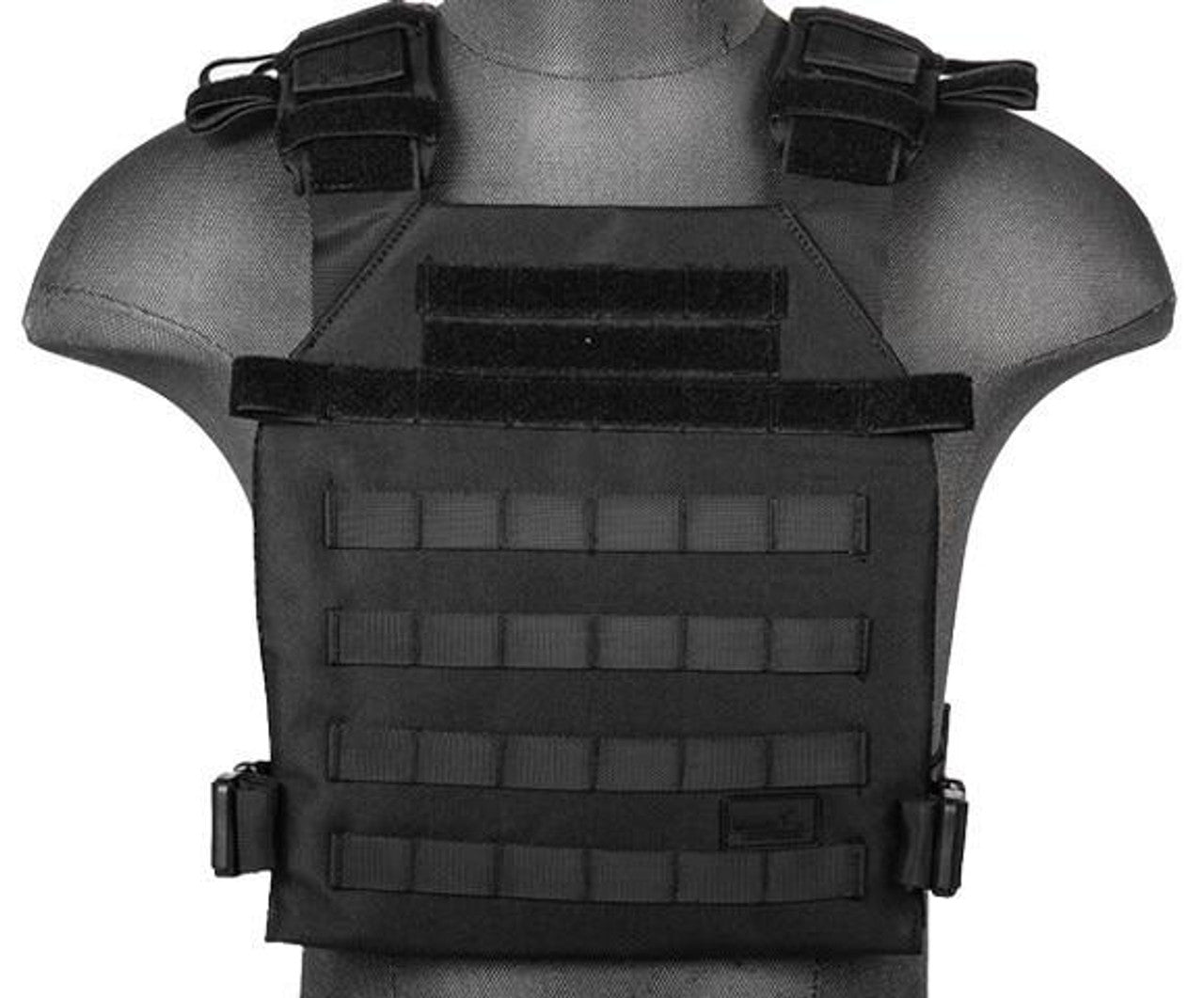 Lancer Tactical Nylon Lightweight Plate Carrier, Black