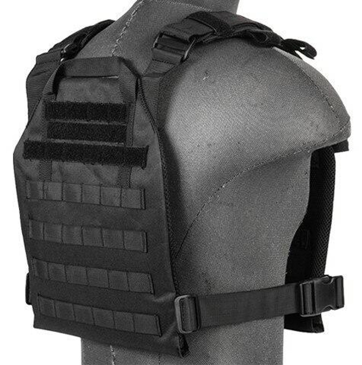 Lancer Tactical Nylon Lightweight Plate Carrier, Black