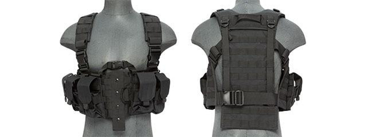 Lancer Tactical Nylon M4 Chest Harness, Black