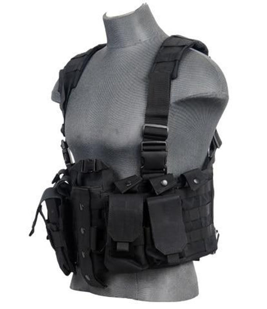 Lancer Tactical Nylon M4 Chest Harness, Black