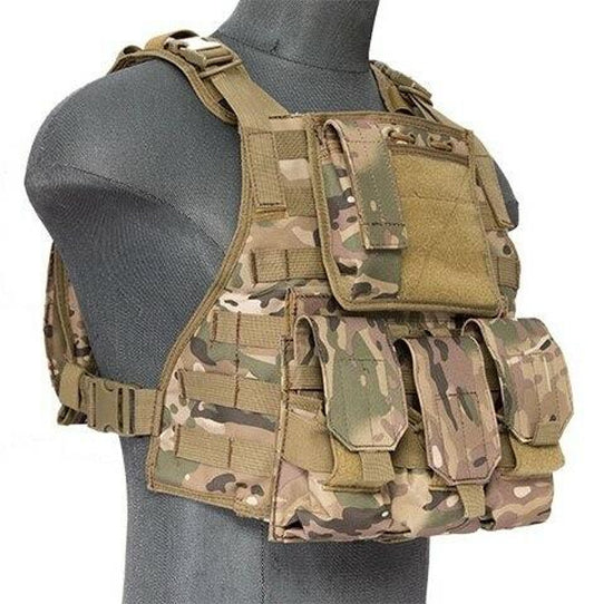 Lancer Tactical Nylon Tactical Assault Plate Carrier, Camo