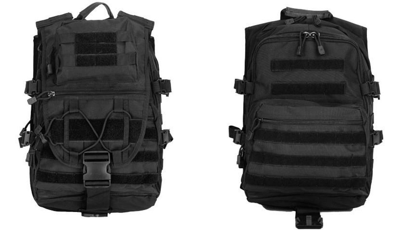 Lancer Tactical Nylon Tactical Laptop Backpack, Black