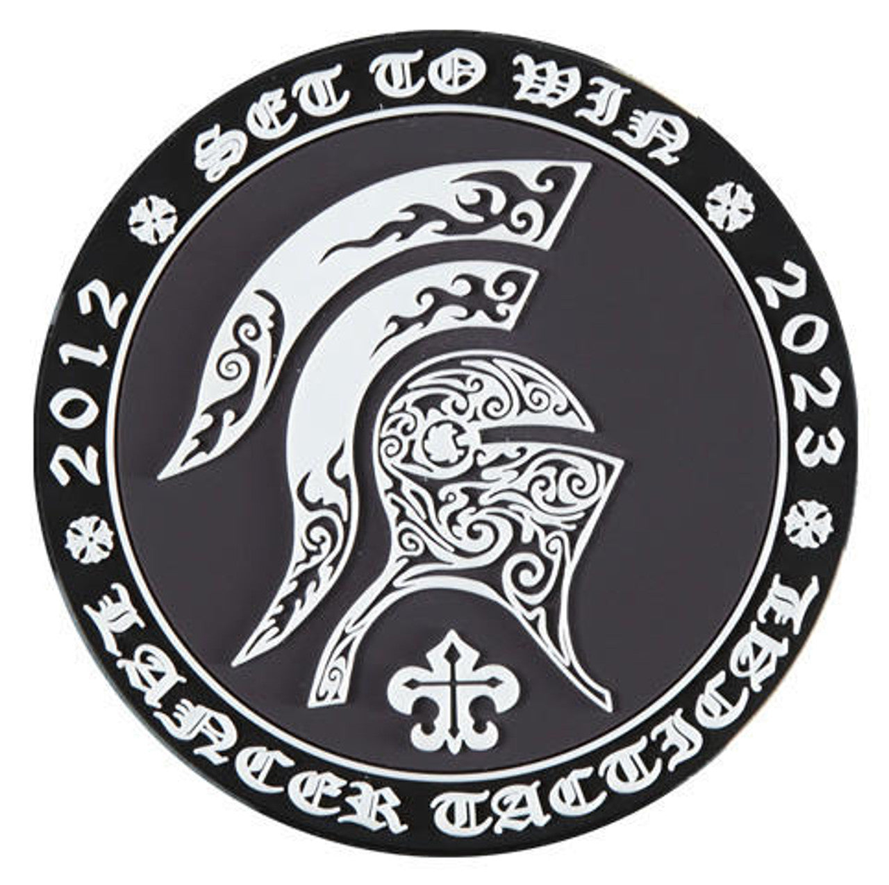 Lancer Tactical Official Set to Win Patch PVC Morale Patch 2023 Special Edition, Black/White