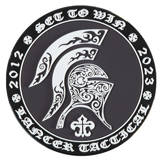 Lancer Tactical Official Set to Win Patch PVC Morale Patch 2023 Special Edition, Black/White