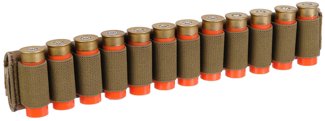 Lancer Tactical Shotgun Shells 12rd Holder For Sling or Belt, Camo