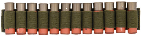 Lancer Tactical Shotgun Shells 12rd Holder For Sling or Belt, OD Green