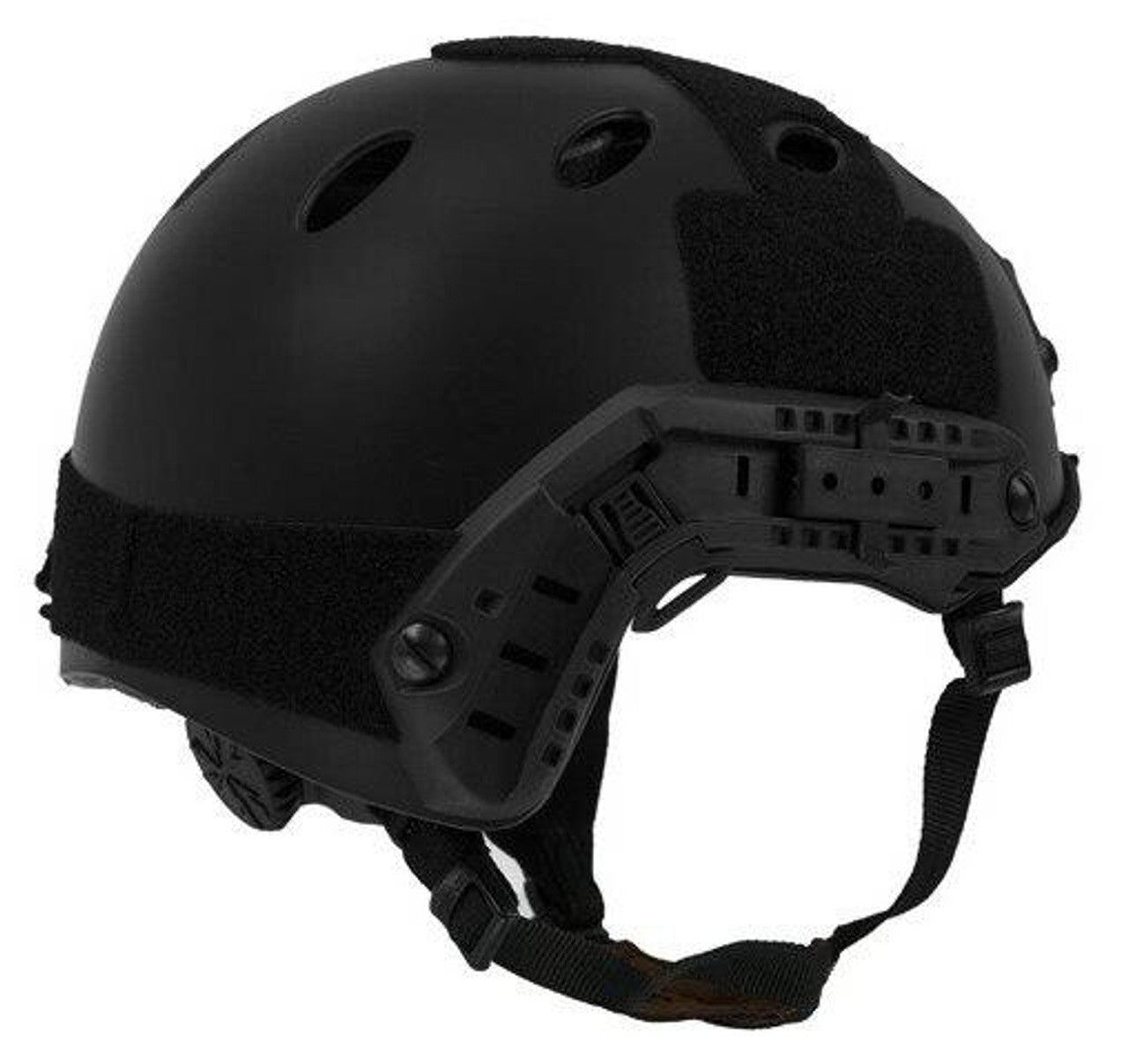 Lancer Tactical SpecOps Military Style Helmet, PJ Type with Rails and Velcro, Black
