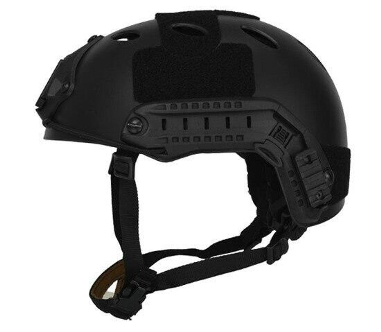 Lancer Tactical SpecOps Military Style Helmet, PJ Type with Rails and Velcro, Black