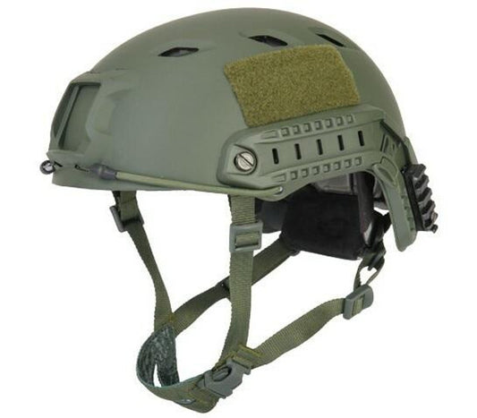 Lancer Tactical SpecOps Military Style NVG Helmet w/ Rails, OD Green