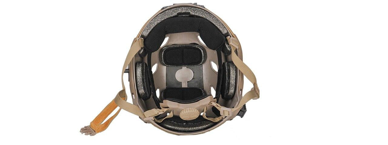 Lancer Tactical SpecOps Military Style NVG Helmet w/ Rails, Tan