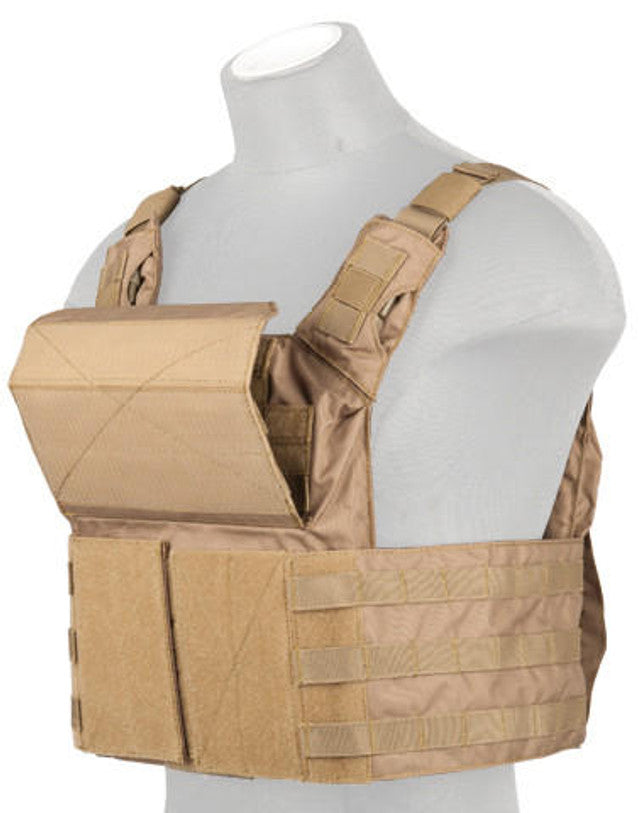 Lancer Tactical Speed Attack Tactical Vest, Coyote Brown