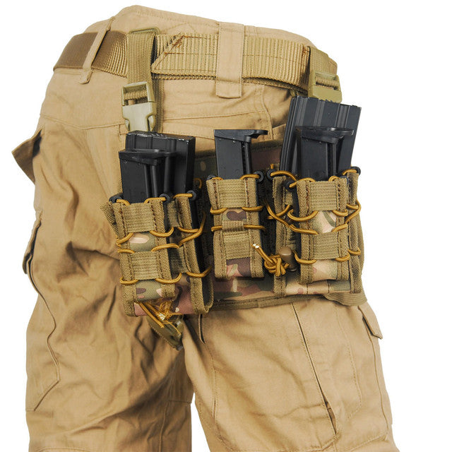 Lancer Tactical TKO Mag Pouch Leg Rig, Camo