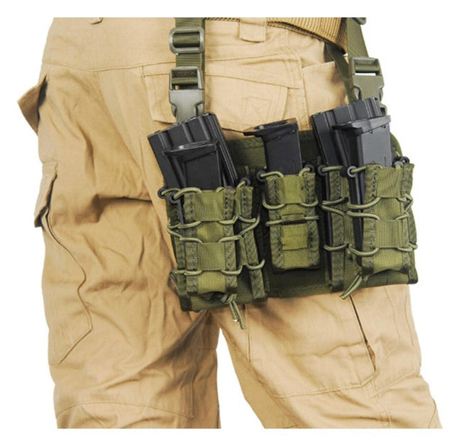 Lancer Tactical TKO Mag Pouch Leg Rig, OD Green