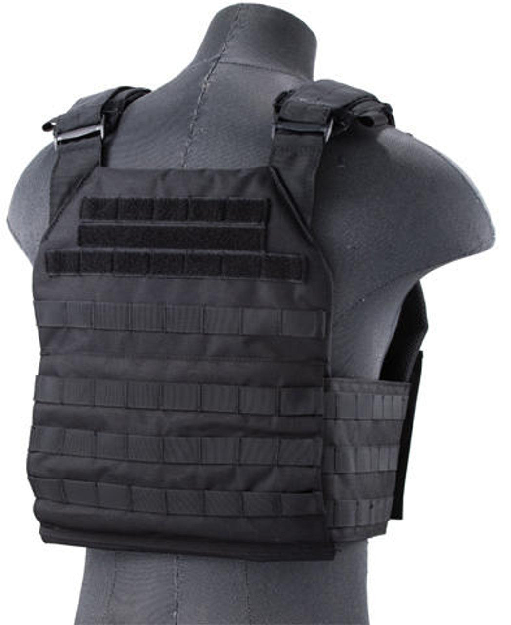 Lancer Tactical Vest with Molle Webbing and Detachable Buckles, Black