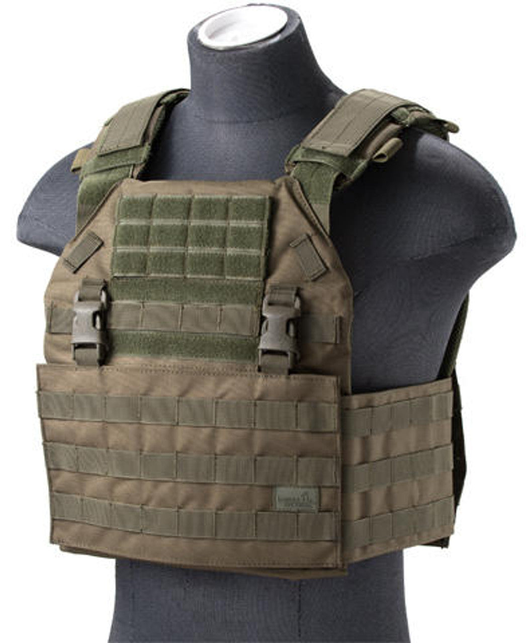 Lancer Tactical Vest with Molle Webbing and Detachable Buckles, OD Green