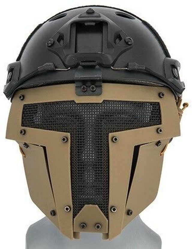 Mesh Mask Face for Airsoft Helmet Systems, Tan