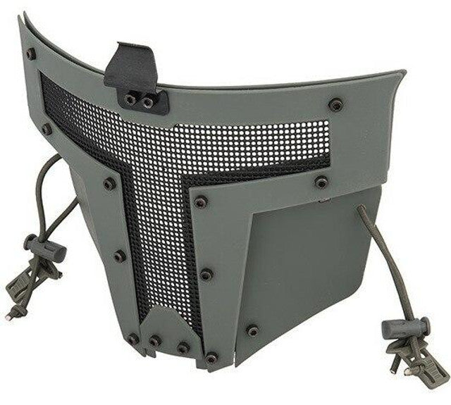 Mesh Mask Face Shield for Airsoft Helmet Systems, Gray