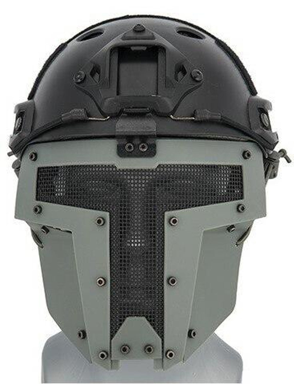 Mesh Mask Face Shield for Airsoft Helmet Systems, Gray