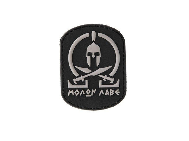 Molon Labe Spartan Black & White PVC Velcro Patch